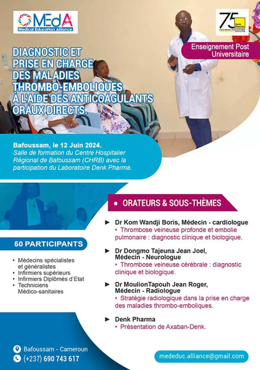 Diagnostic et prise en charge des maladies thrombo-emboliques a l’aide des anticoagulants oraux directs.