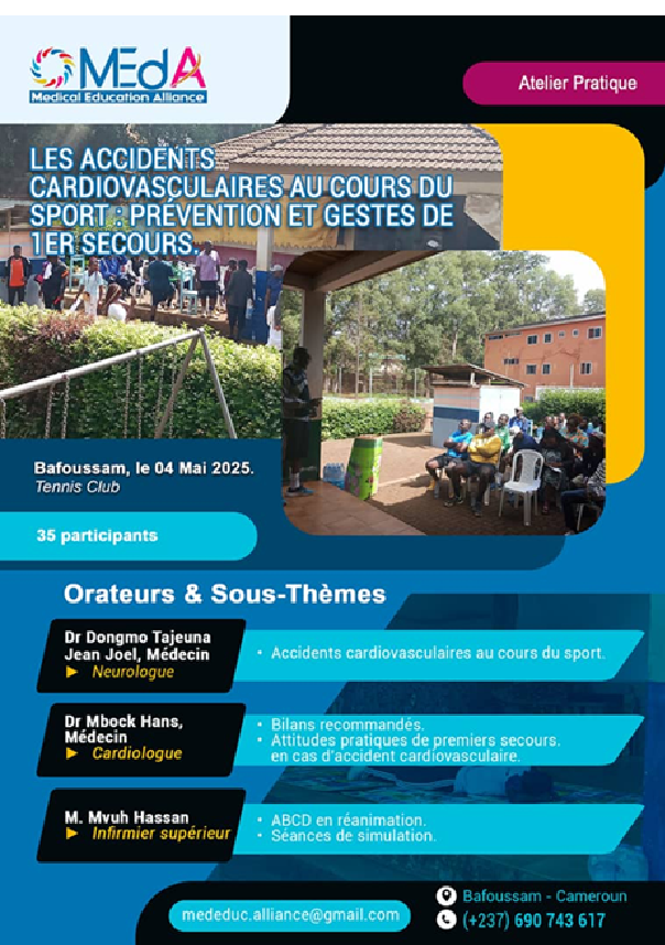 Les accidents cardiovasculaires au cours du sport: prevention et gestes de 1er secours